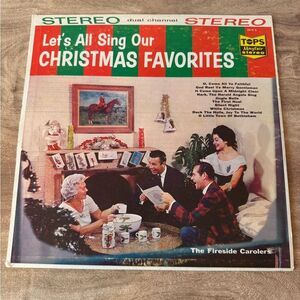 The Fireside Carolers Let's All Sing Our Christmas Favorites Vintage Vinyl As IS